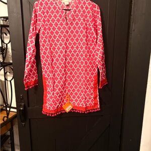 Masala Baby Pink and Cream Patterned Dress